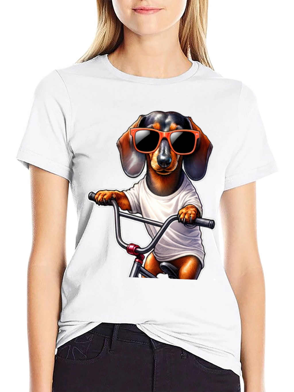 Cool Dachshund Biker T-Shirt