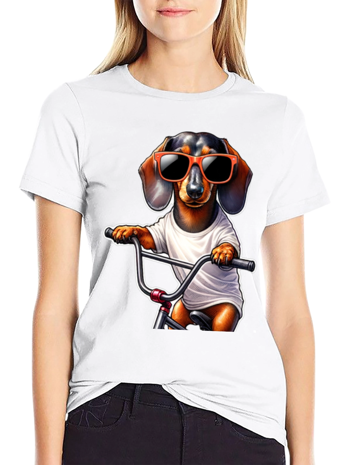 Cool Dachshund Biker T-Shirt