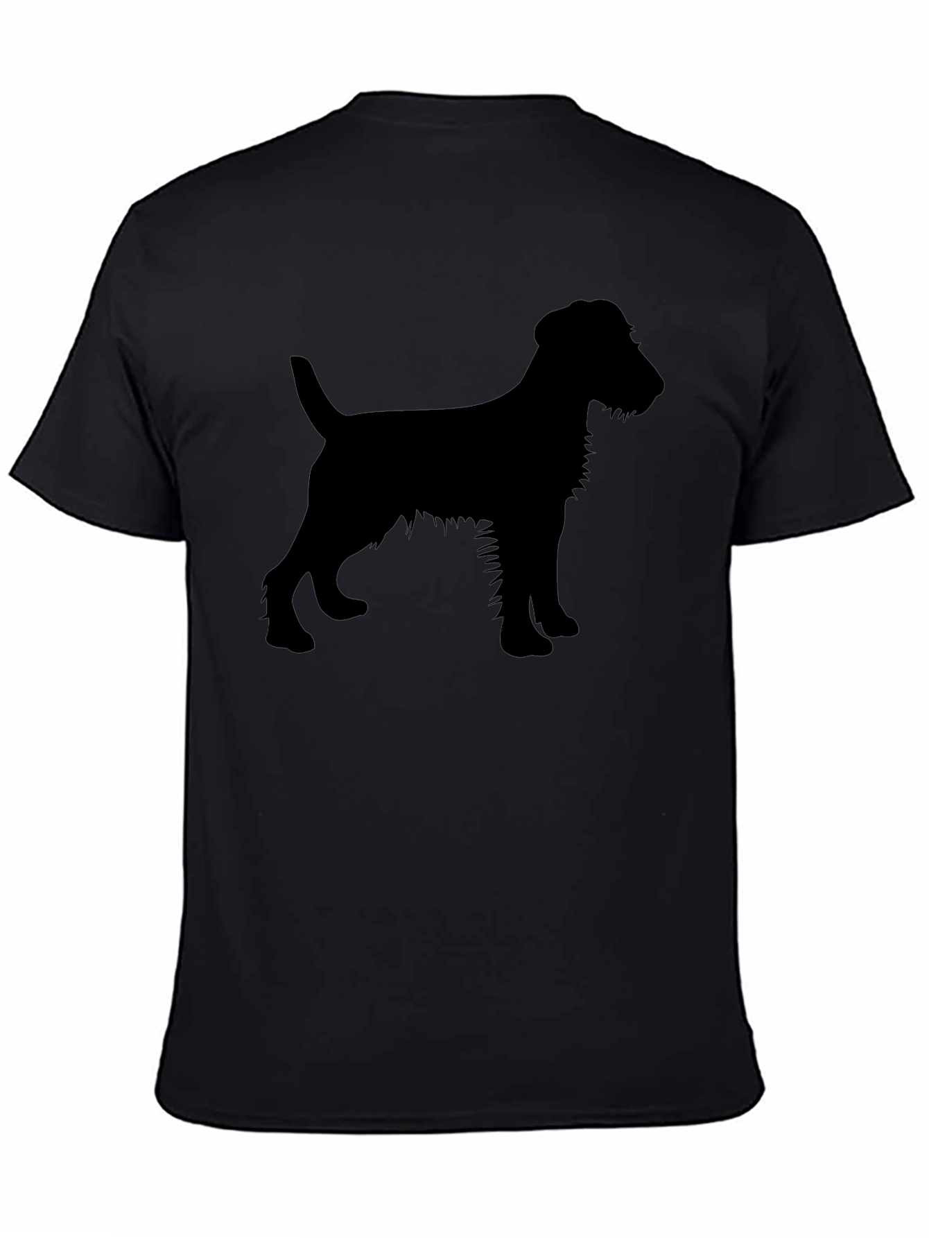 Dog Silhouette T-Shirt - Black