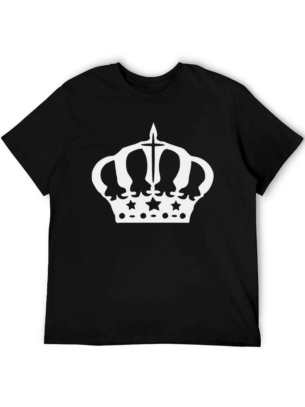 Crown Graphic Tee - Black Cotton Blend