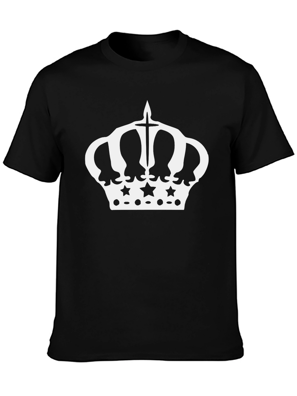Crown Graphic Tee - Black Cotton Blend