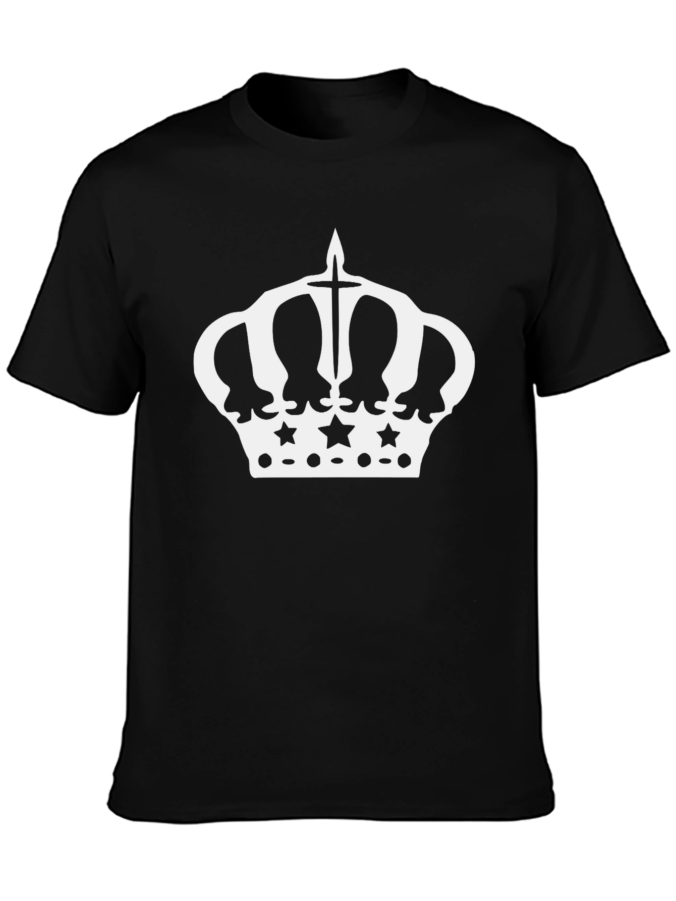 Crown Graphic Tee - Black Cotton Blend