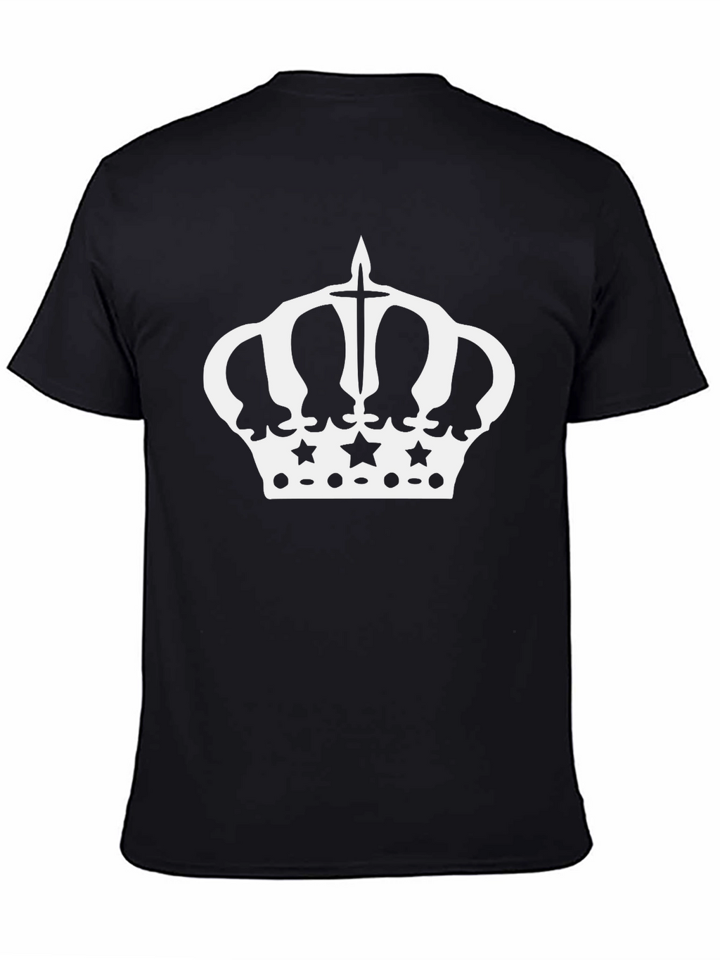 Crown Graphic Tee - Black Cotton Blend