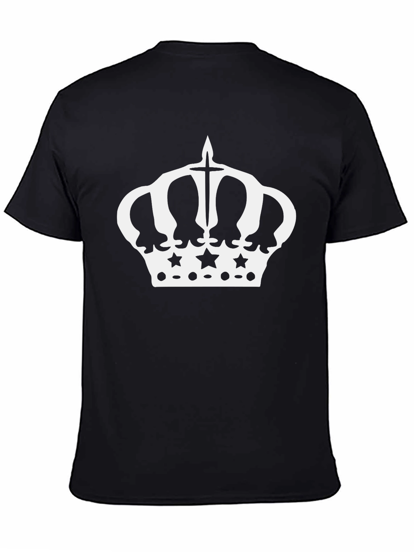 Crown Graphic Tee - Black Cotton Blend