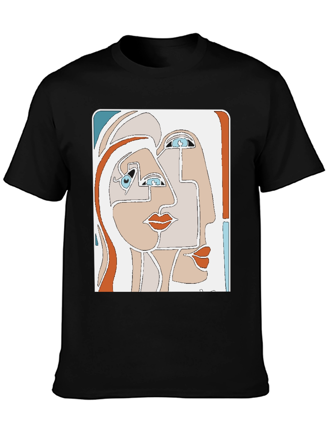 Abstract Faces Graphic T-Shirt - Modern Art Tee