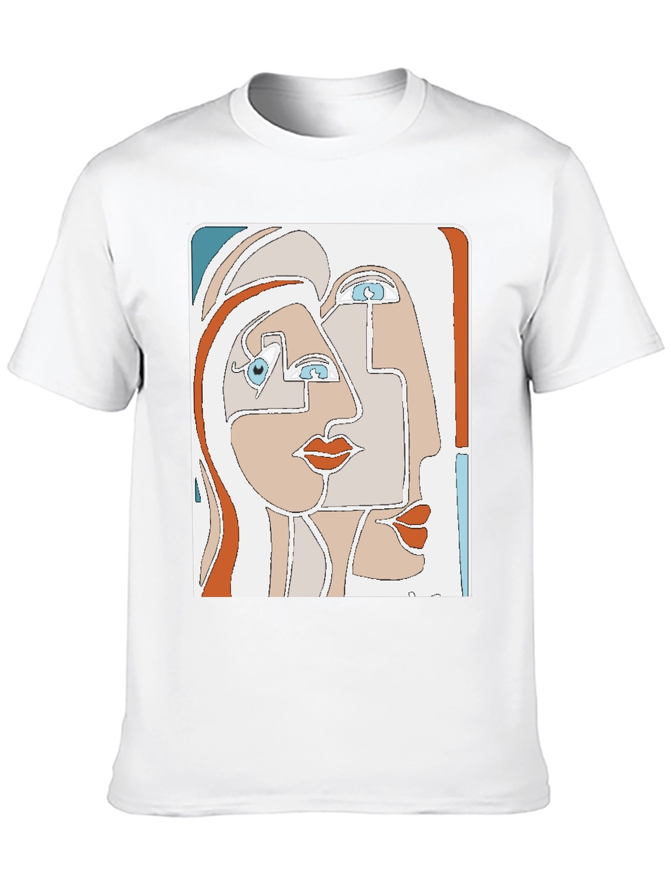 Abstract Faces Graphic T-Shirt - Modern Art Tee