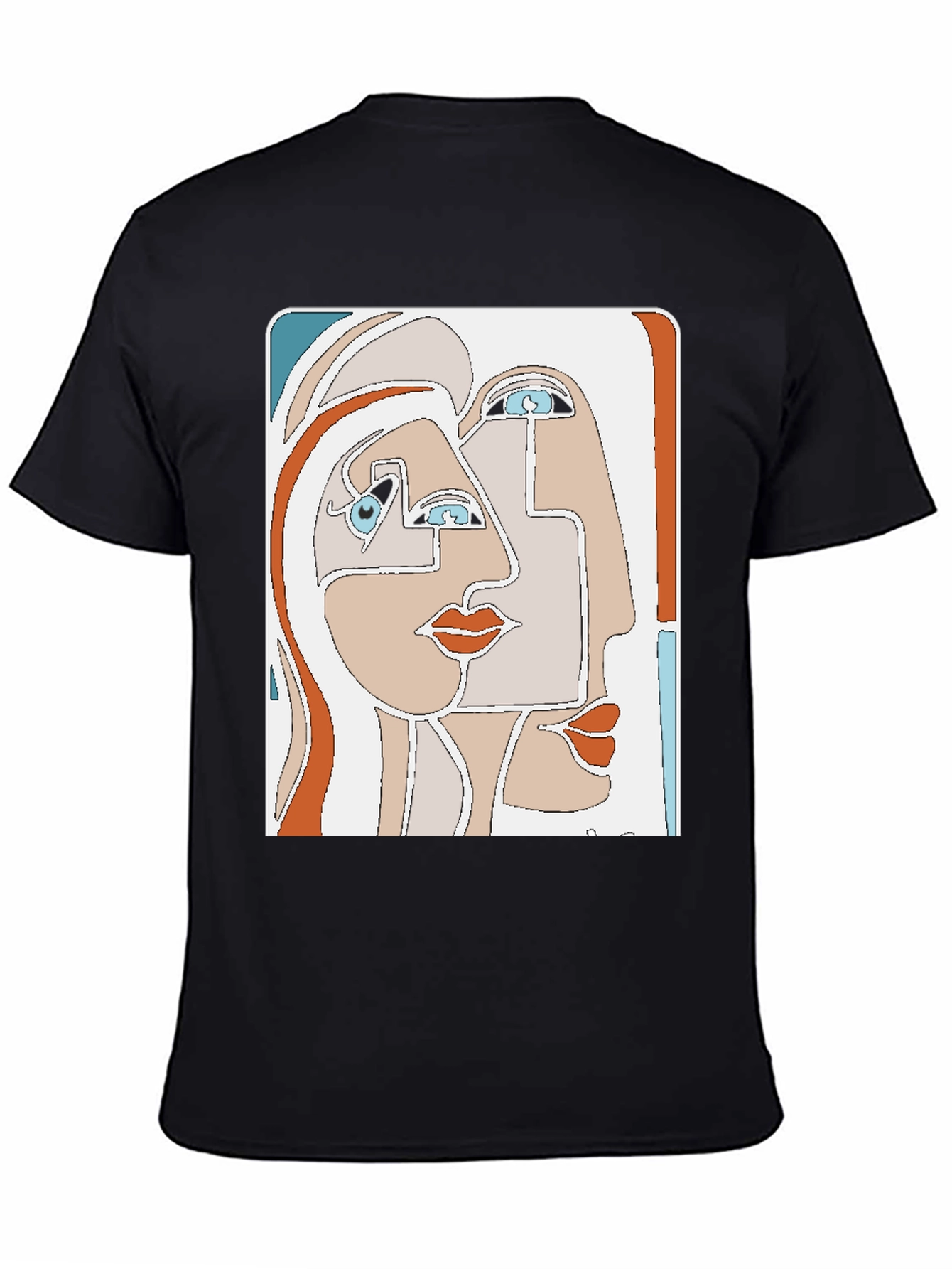 Abstract Faces Graphic T-Shirt - Modern Art Tee