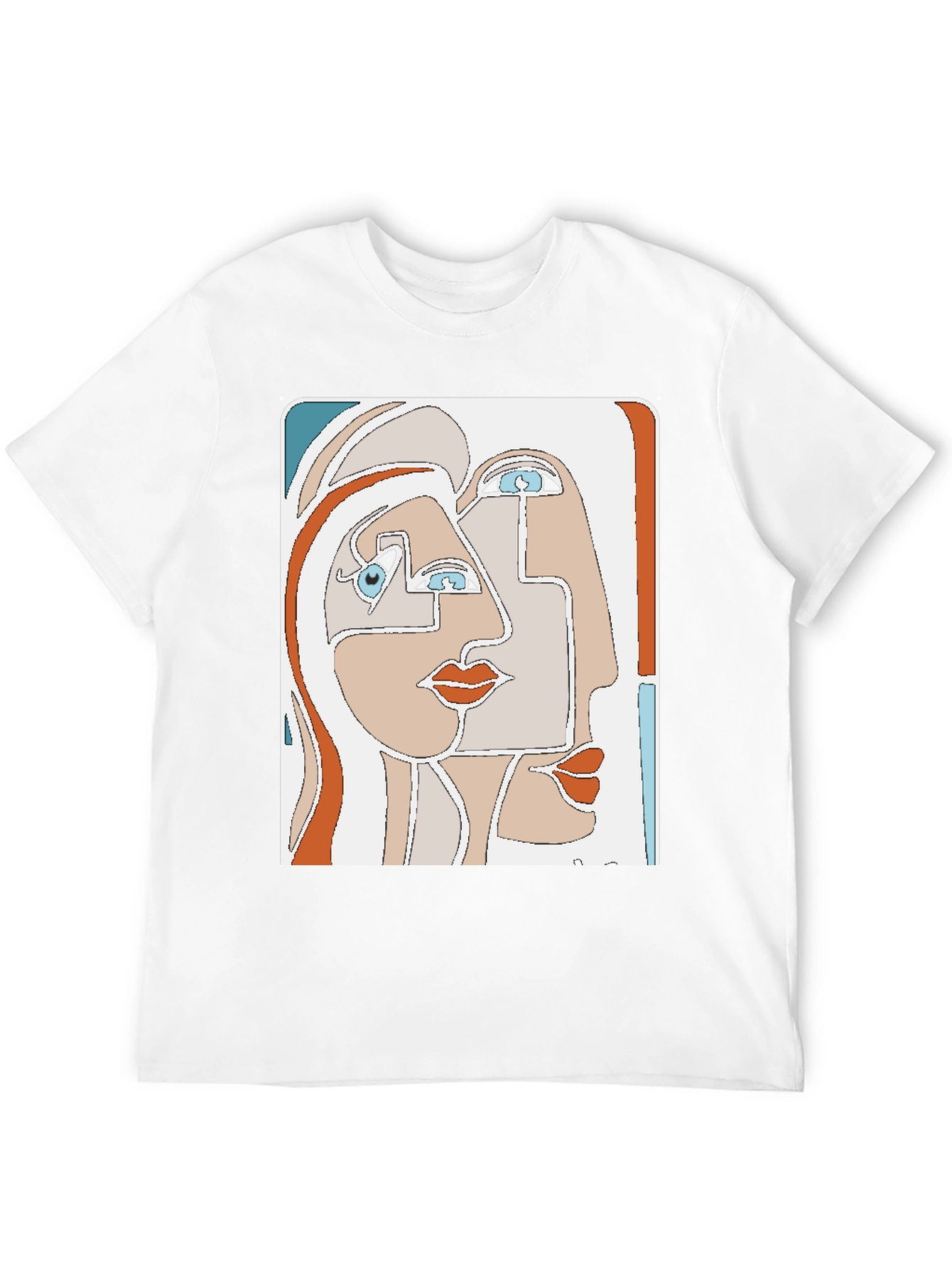 Abstract Faces Graphic T-Shirt - Modern Art Tee