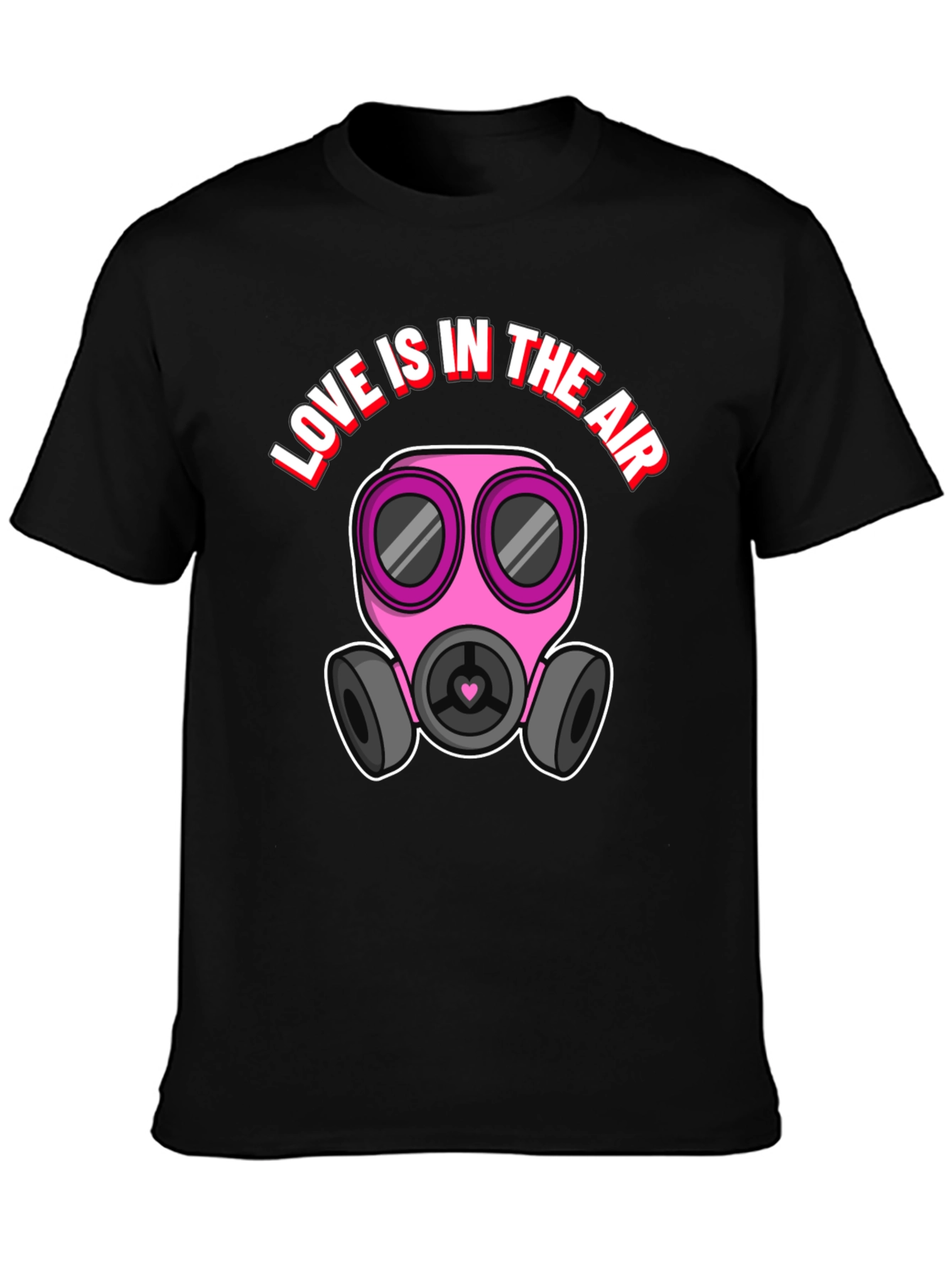 Love is in the Air Gas Mask Graphic Tee