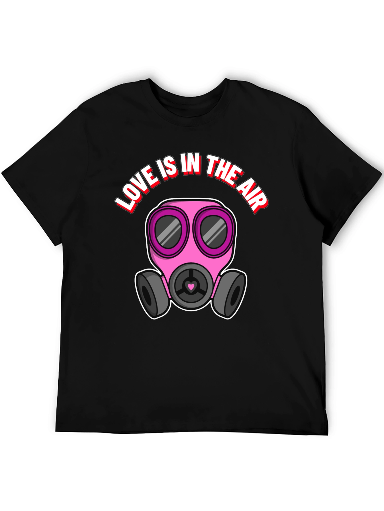 Love is in the Air Gas Mask Graphic Tee