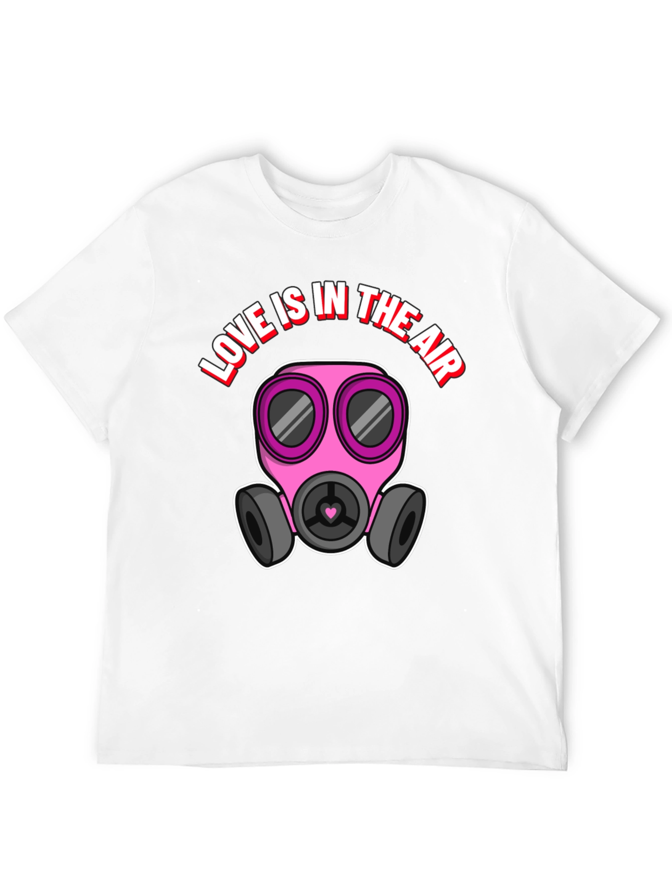 Love is in the Air Gas Mask Graphic Tee