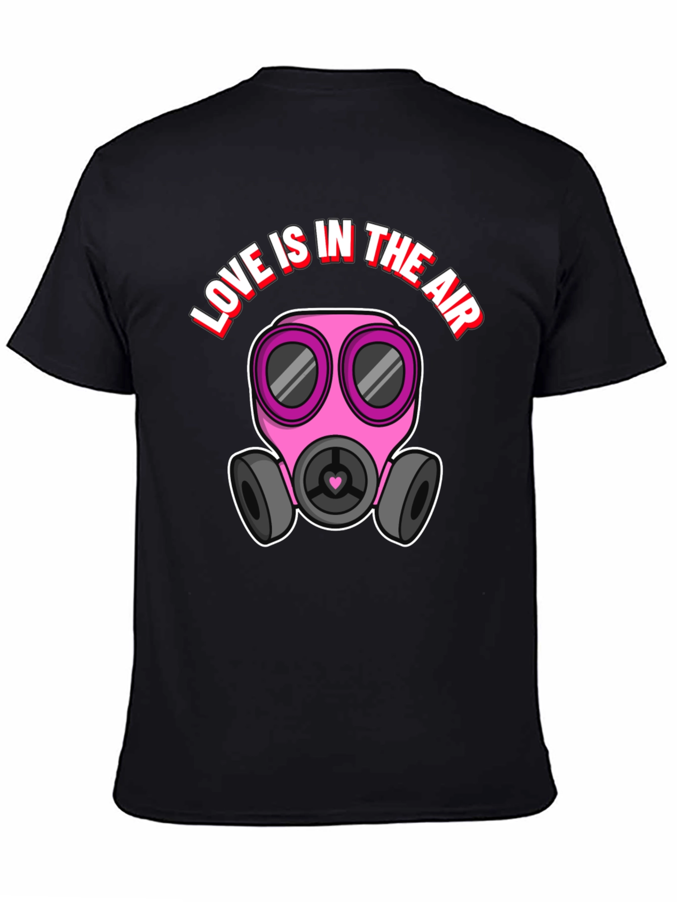 Love is in the Air Gas Mask Graphic Tee