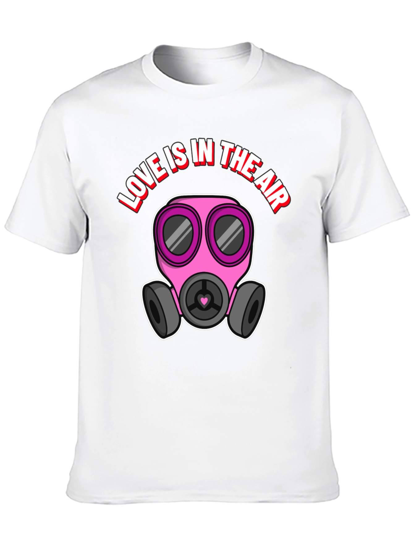 Love is in the Air Gas Mask Graphic Tee