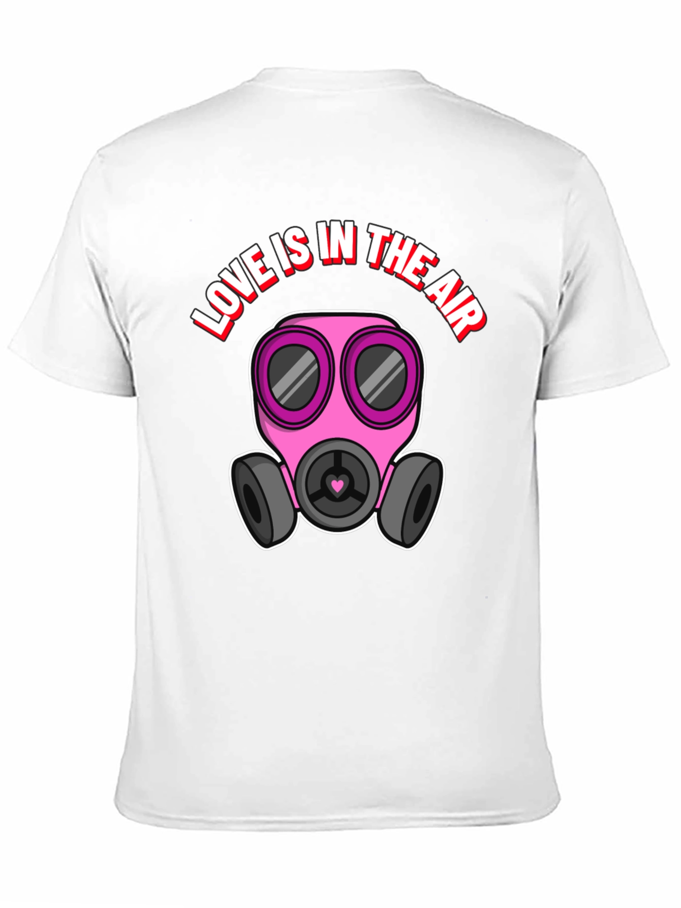 Love is in the Air Gas Mask Graphic Tee