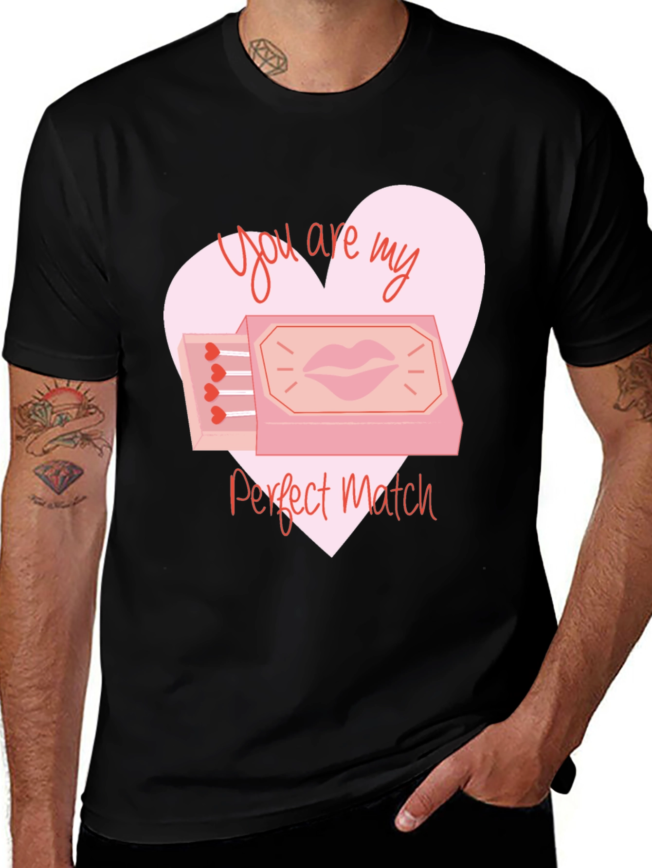 Perfect Match Graphic T-Shirt - Valentines Day