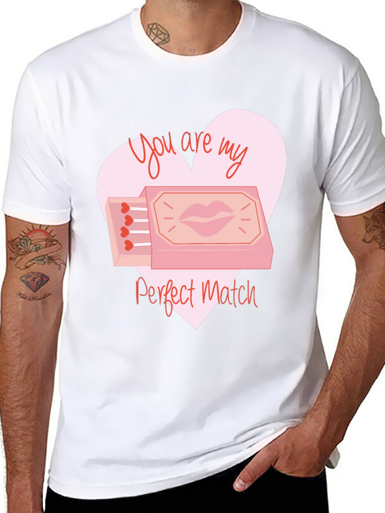 Perfect Match Graphic T-Shirt - Valentines Day