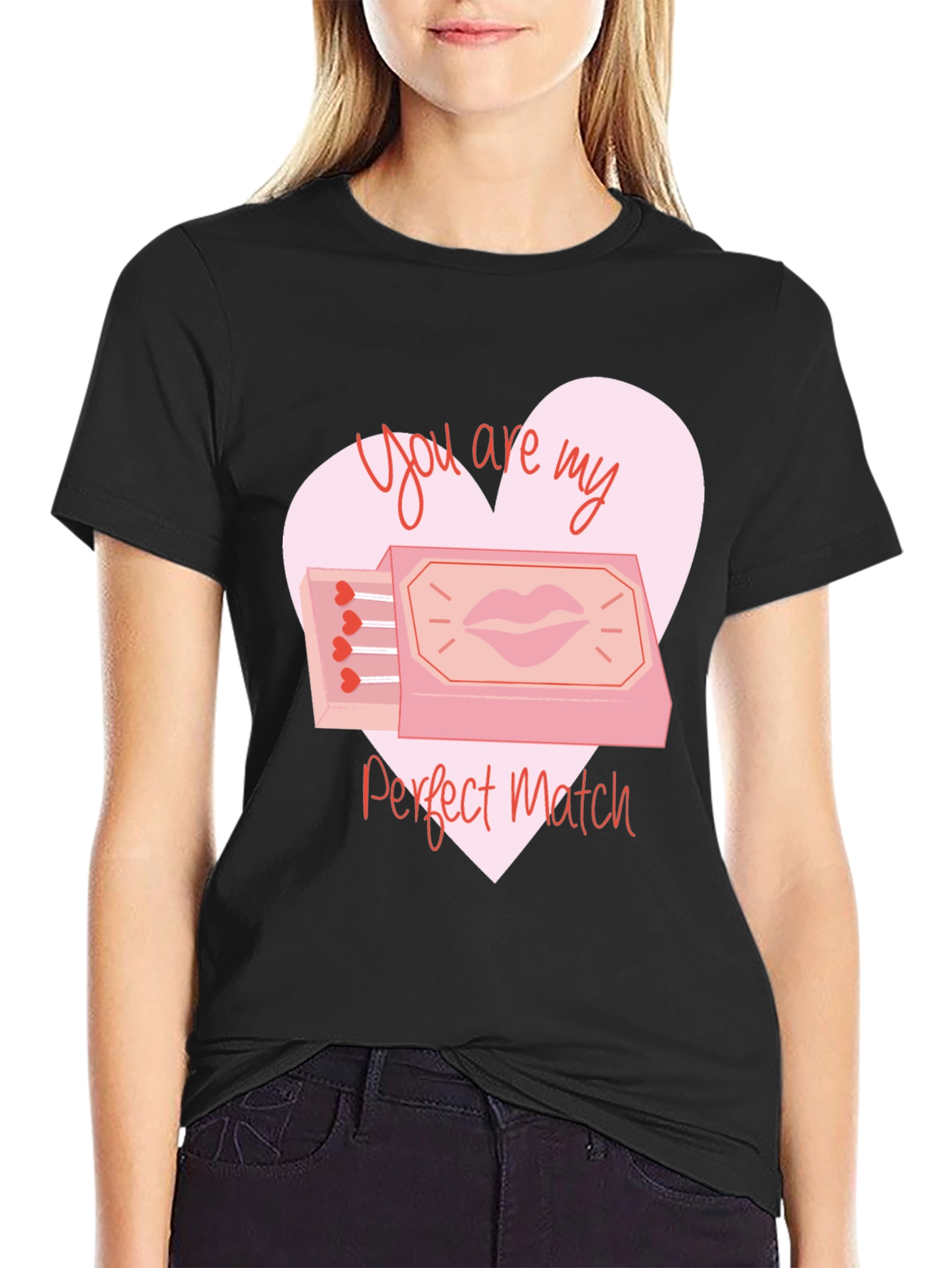 Perfect Match Graphic T-Shirt - Valentines Day