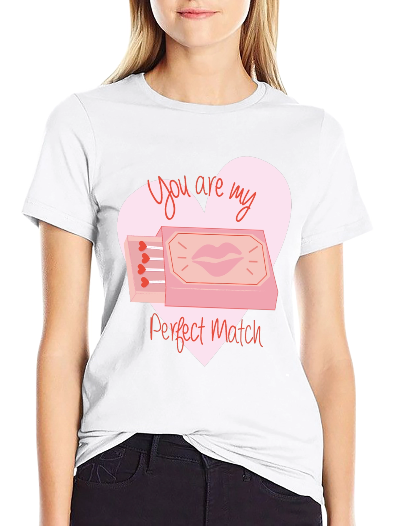 Perfect Match Graphic T-Shirt - Valentines Day