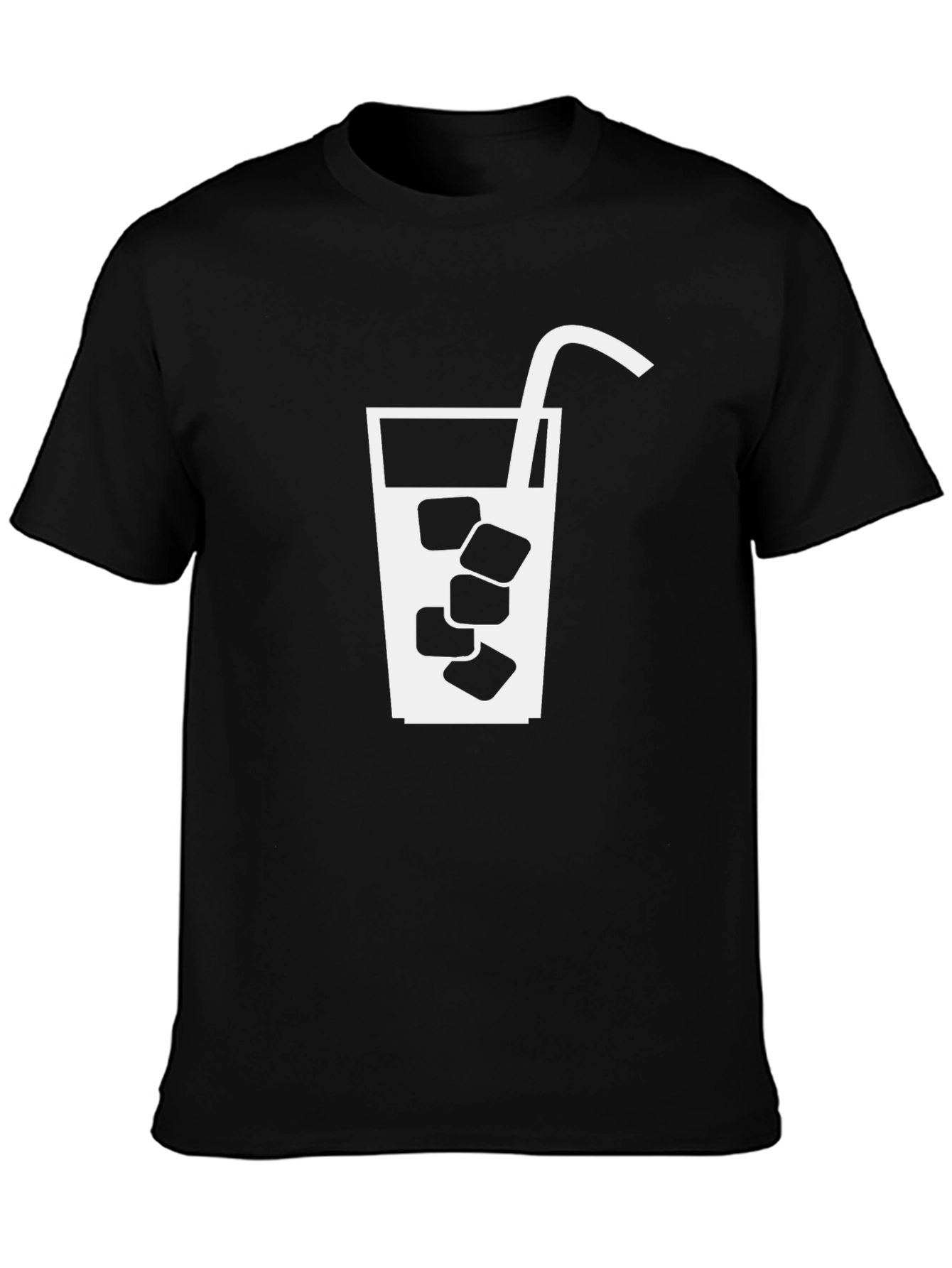 Cool Drink Graphic Tee - Black Cotton T-Shirt