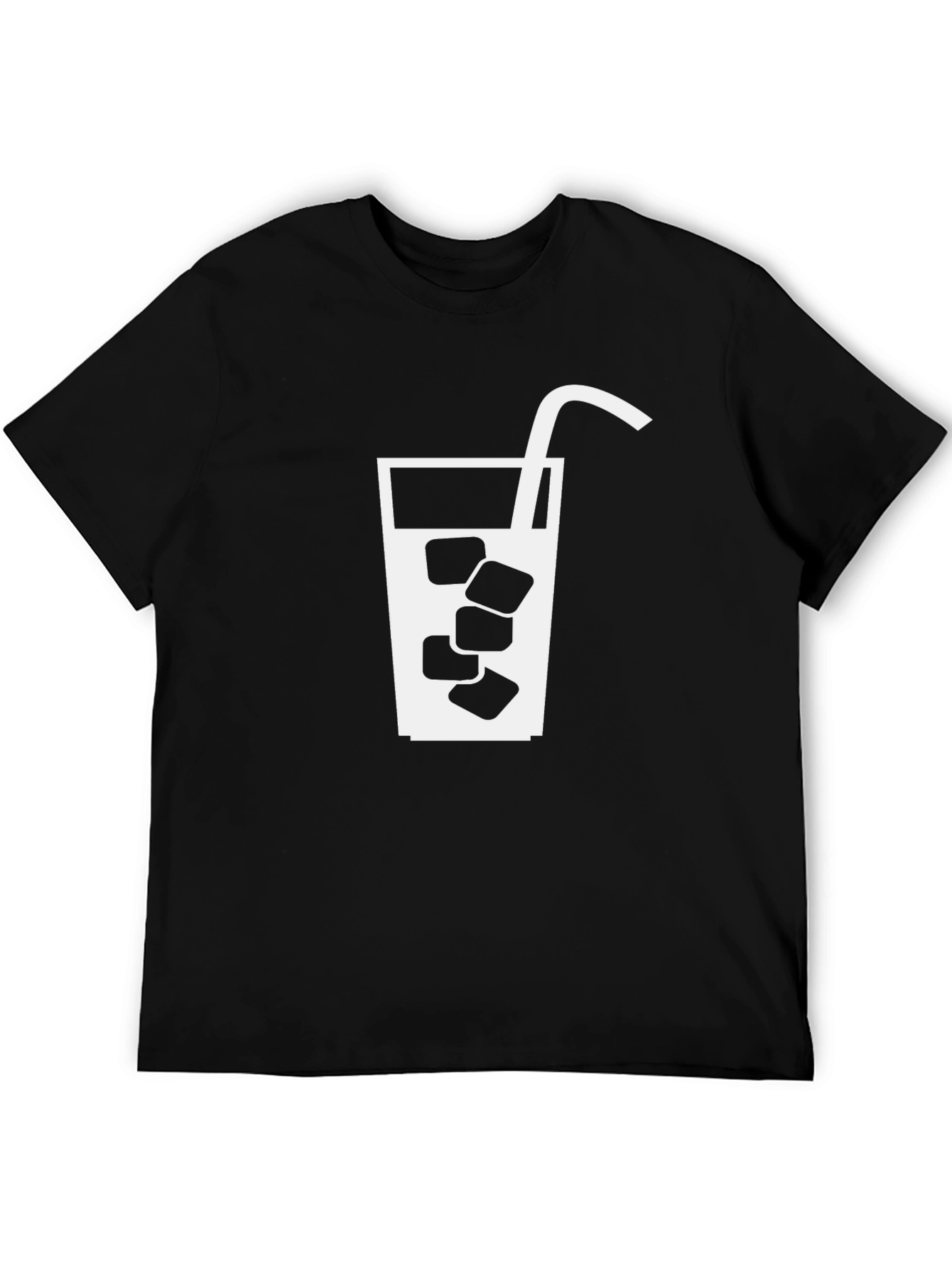 Cool Drink Graphic Tee - Black Cotton T-Shirt