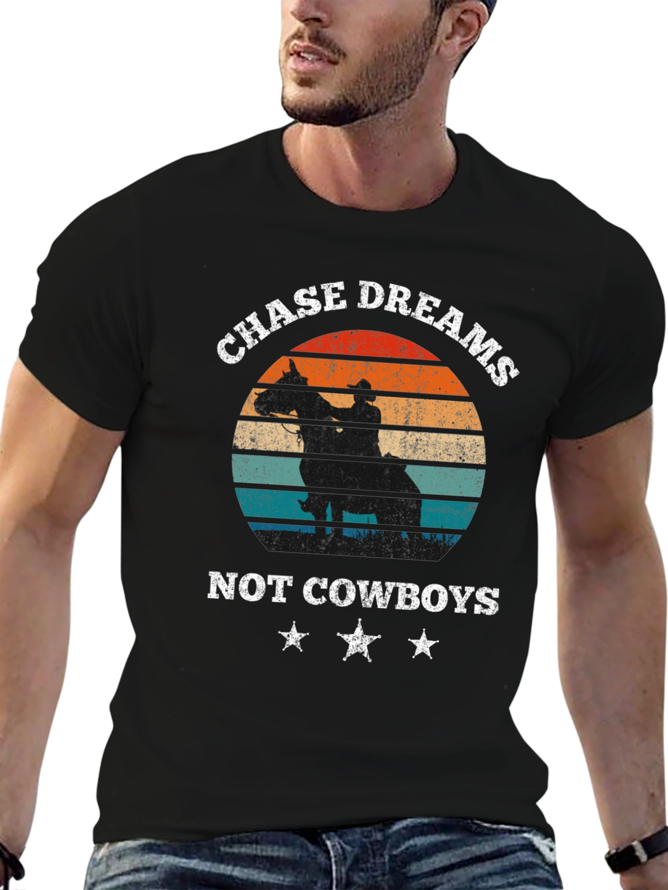 Chase Dreams Graphic Tee - Cowboy Silhouette