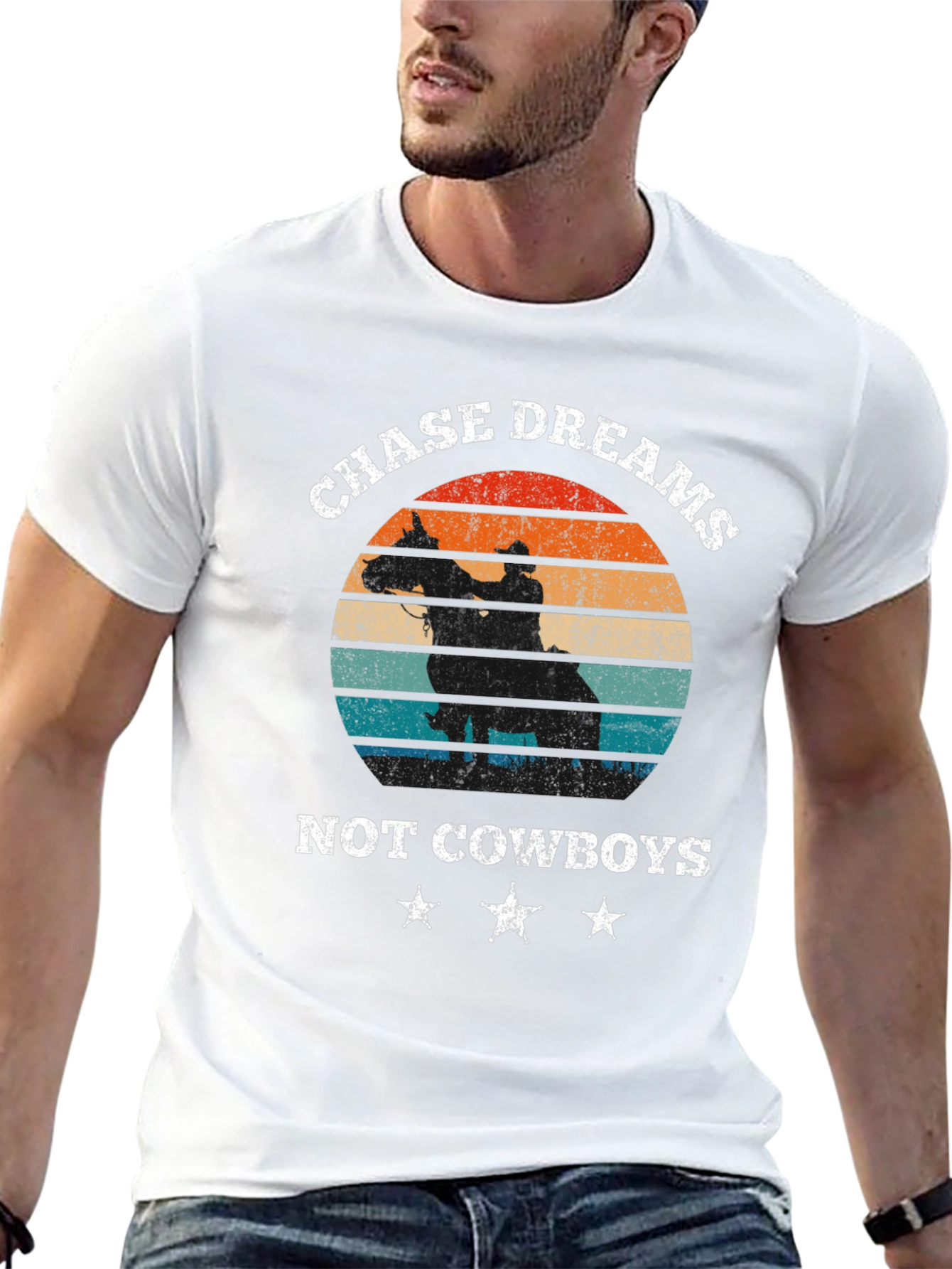 Chase Dreams Graphic Tee - Cowboy Silhouette