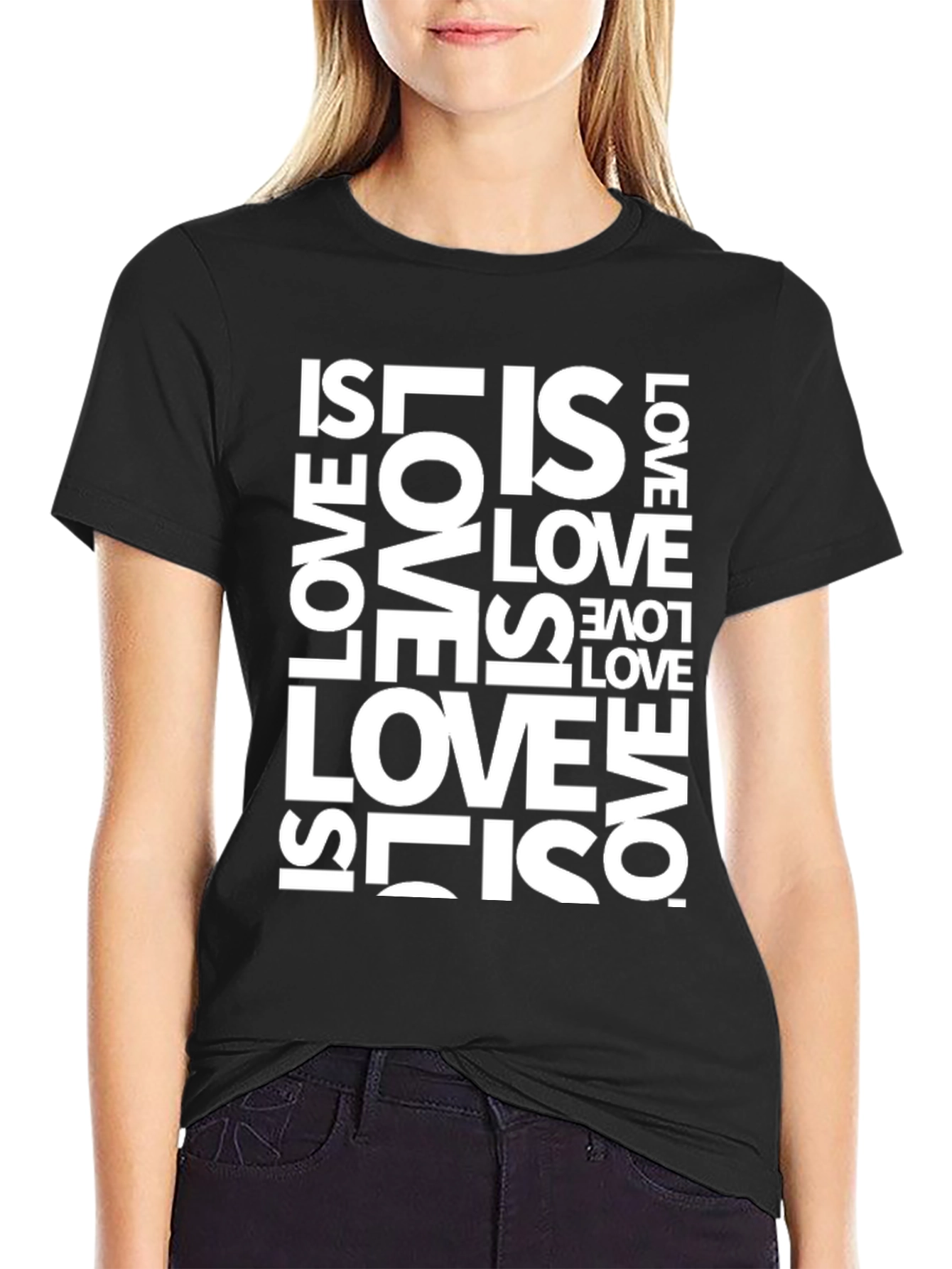 Love Is Love Graphic Tee - Black Casual Shirt