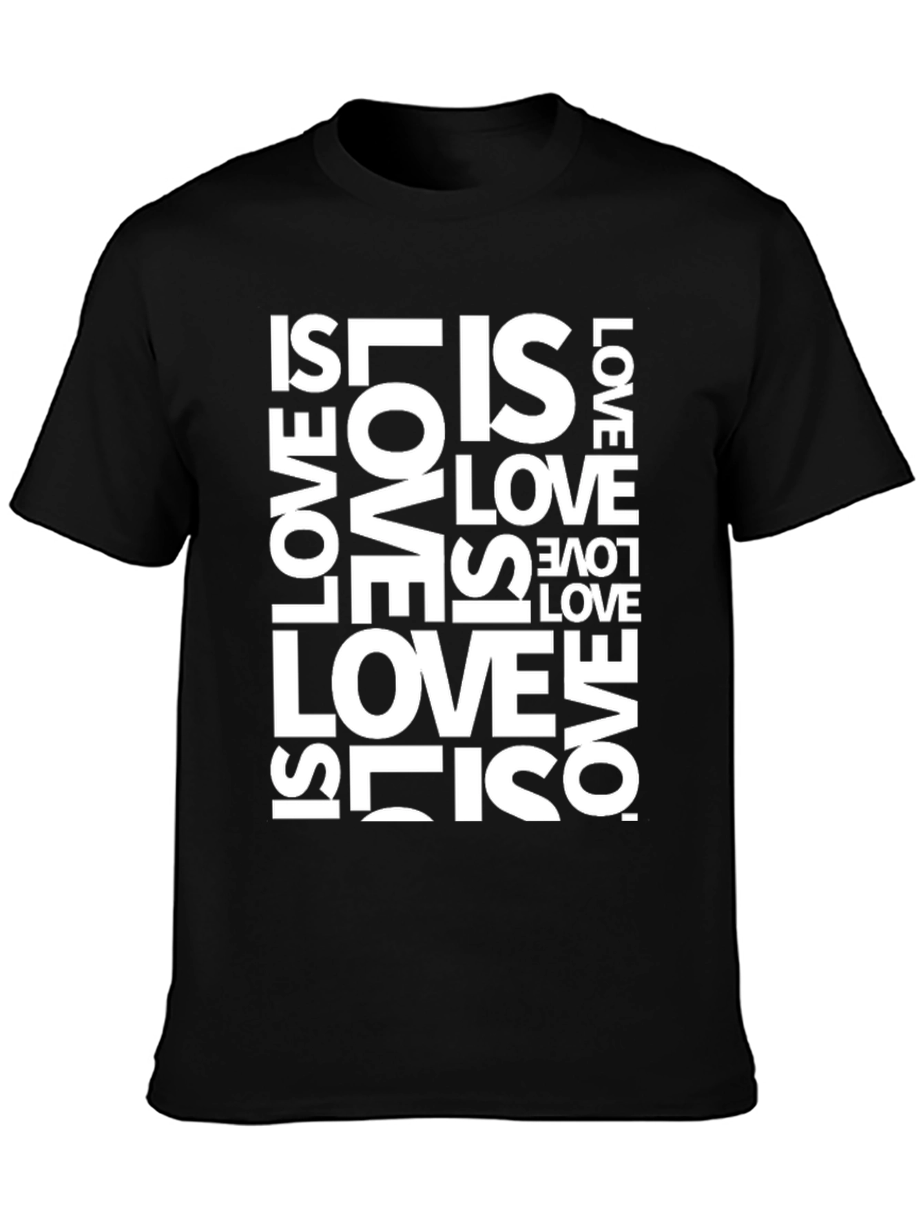 Love Is Love Graphic Tee - Black Casual Shirt