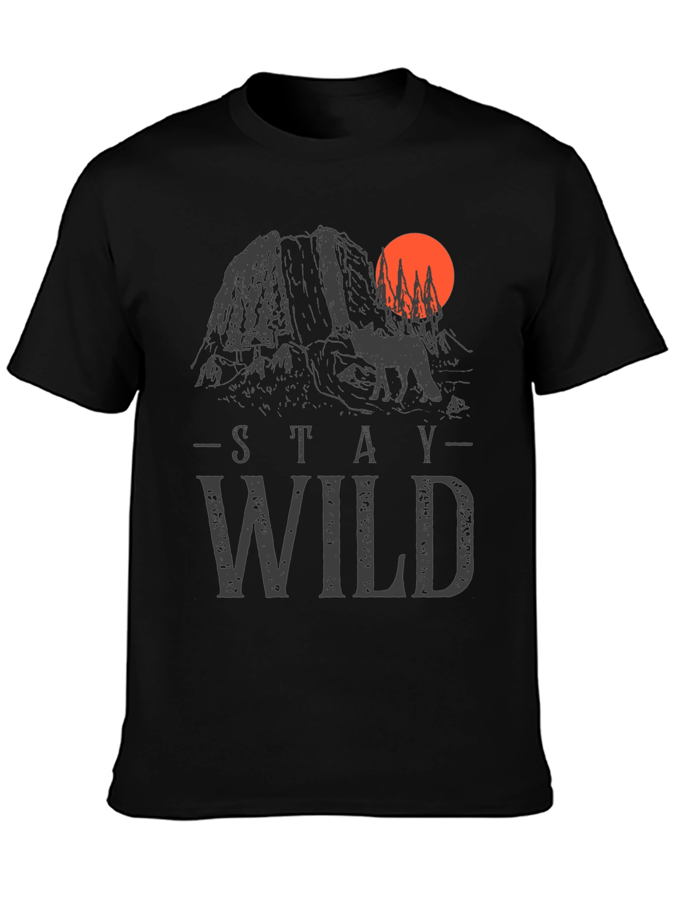 Stay Wild Graphic Tee - Black