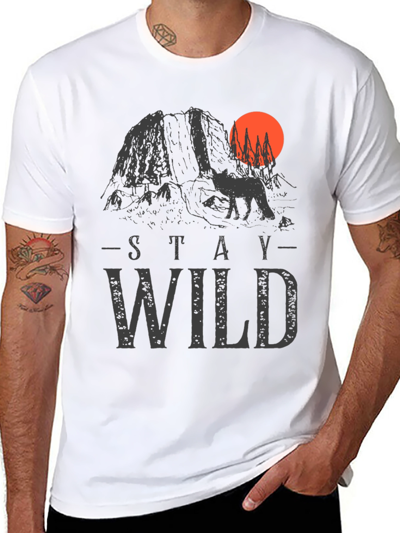 Stay Wild Graphic Tee - Black