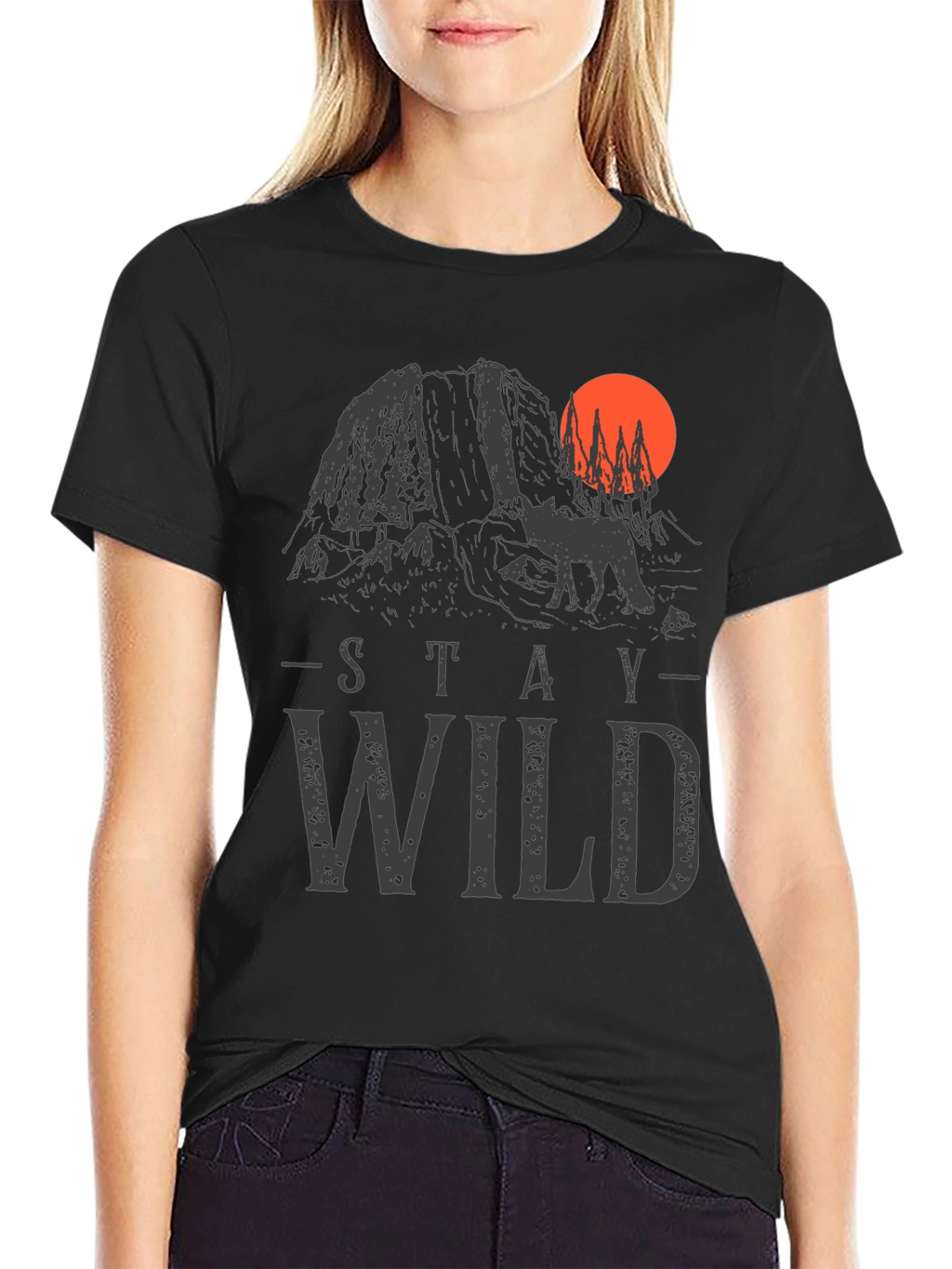 Stay Wild Graphic Tee - Black