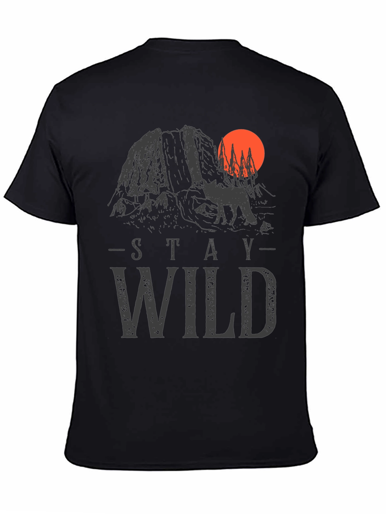Stay Wild Graphic Tee - Black