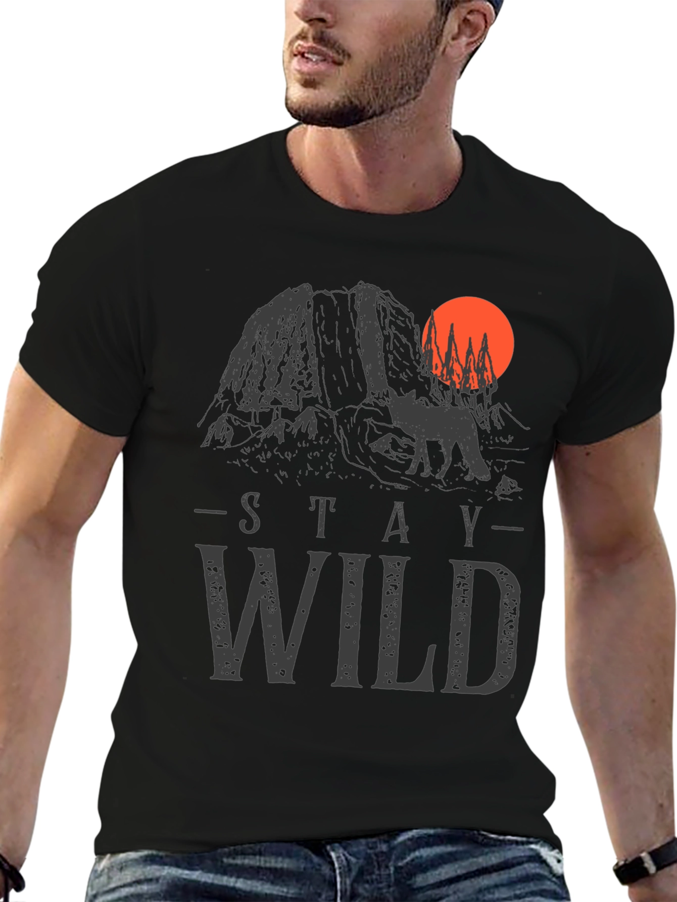 Stay Wild Graphic Tee - Black