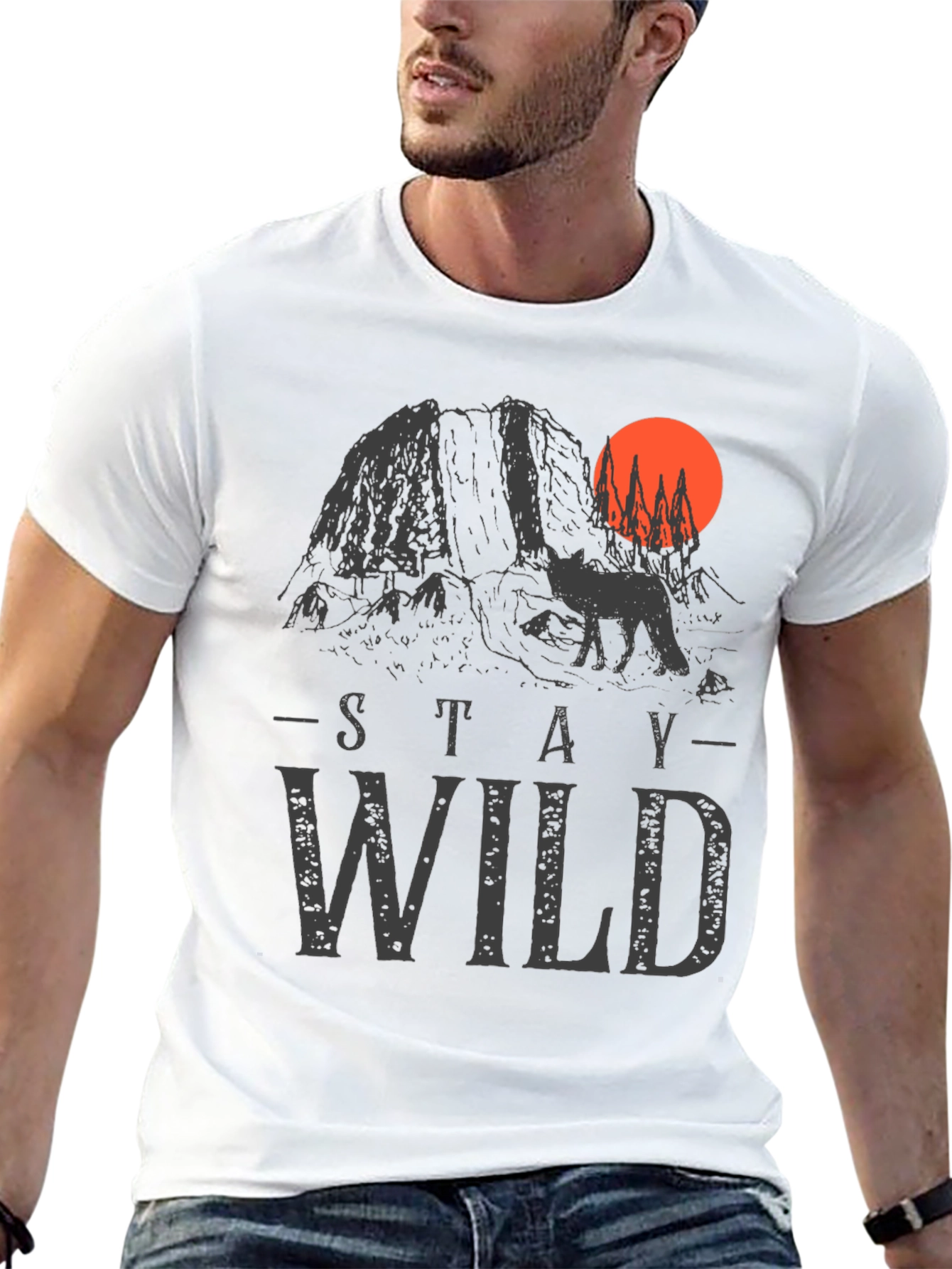 Stay Wild Graphic Tee - Black