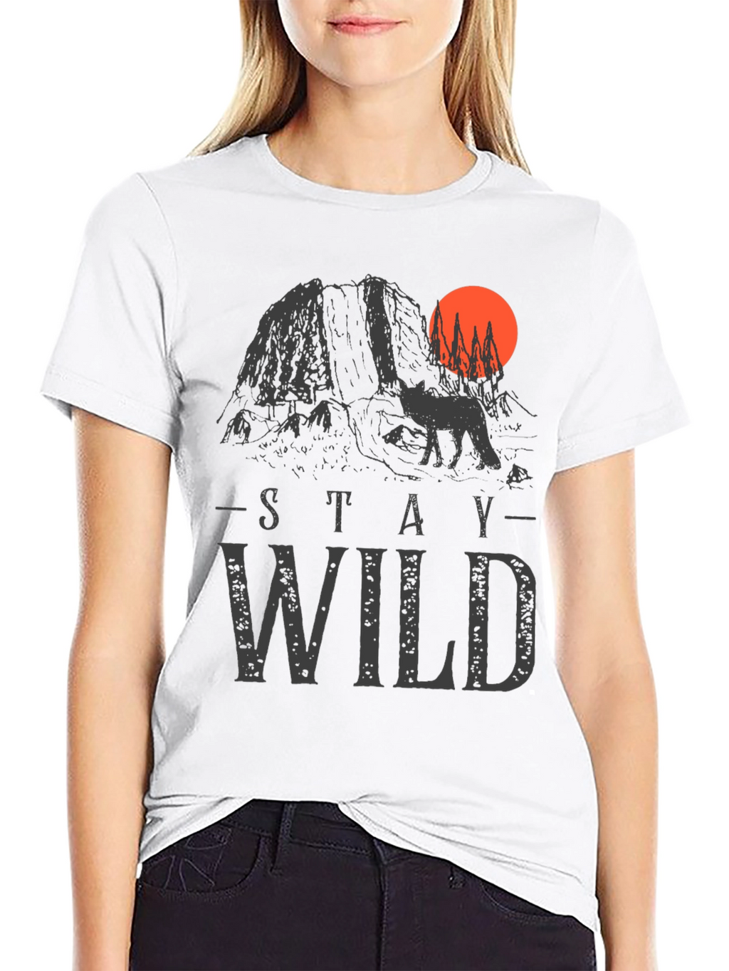 Stay Wild Graphic Tee - Black