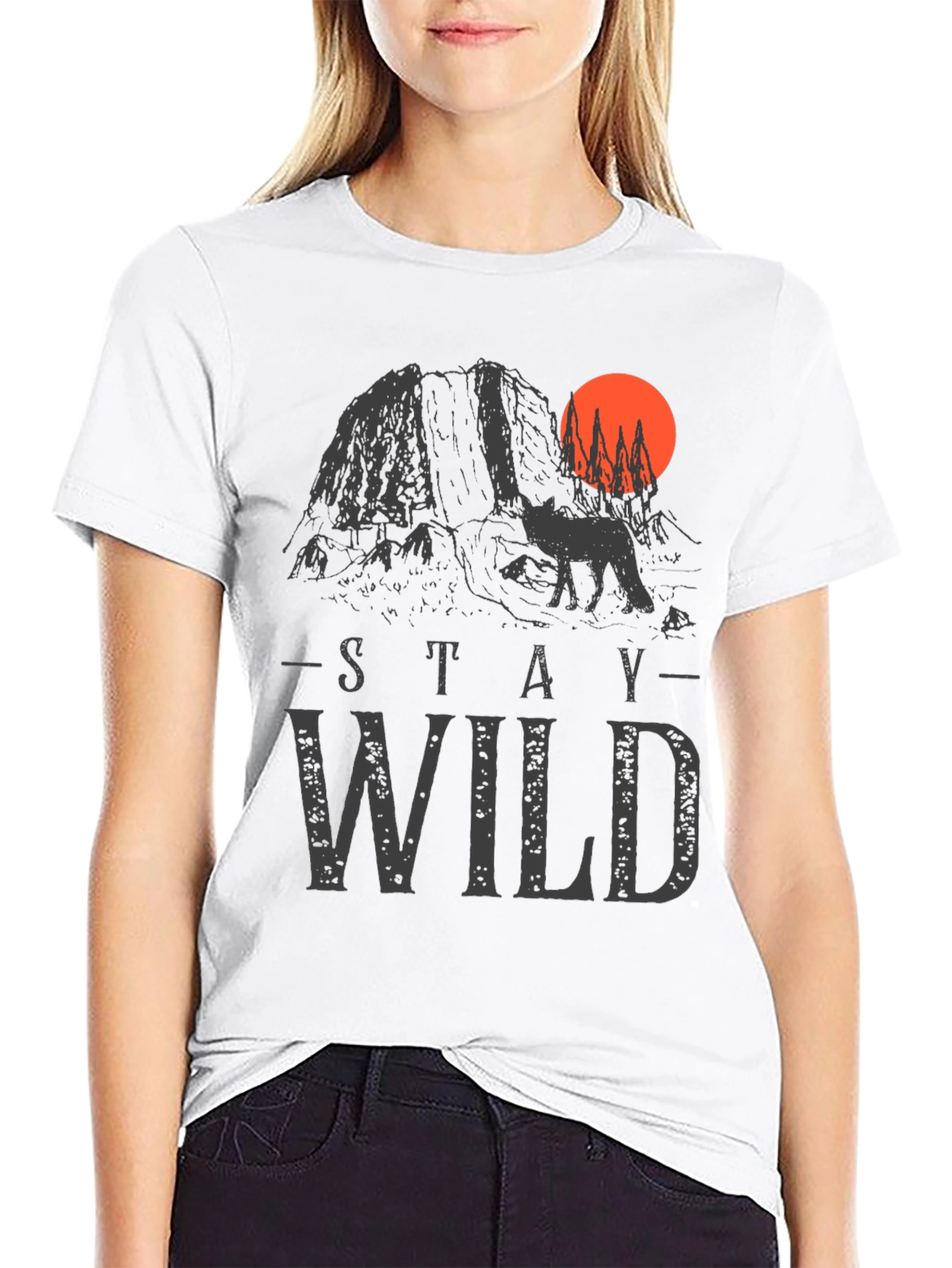 Stay Wild Graphic Tee - Black