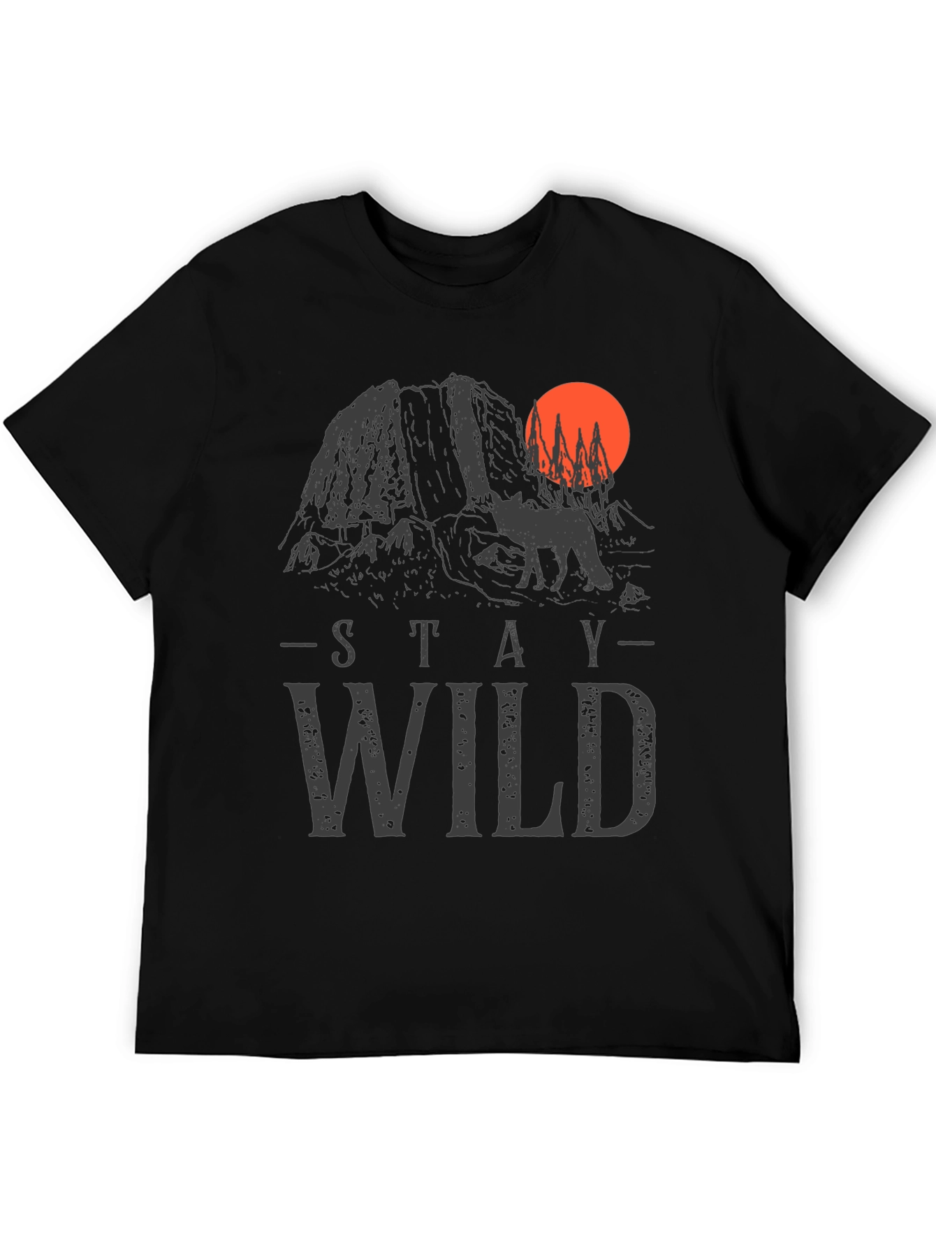 Stay Wild Graphic Tee - Black