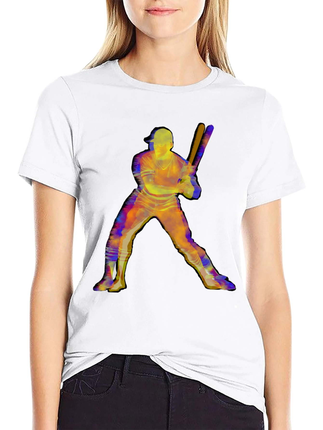 Baseball Player Graphic T-Shirt - Trendy Mens Tee