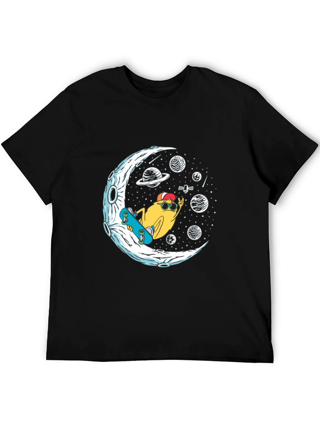 Cool Moon Skater Graphic T-Shirt