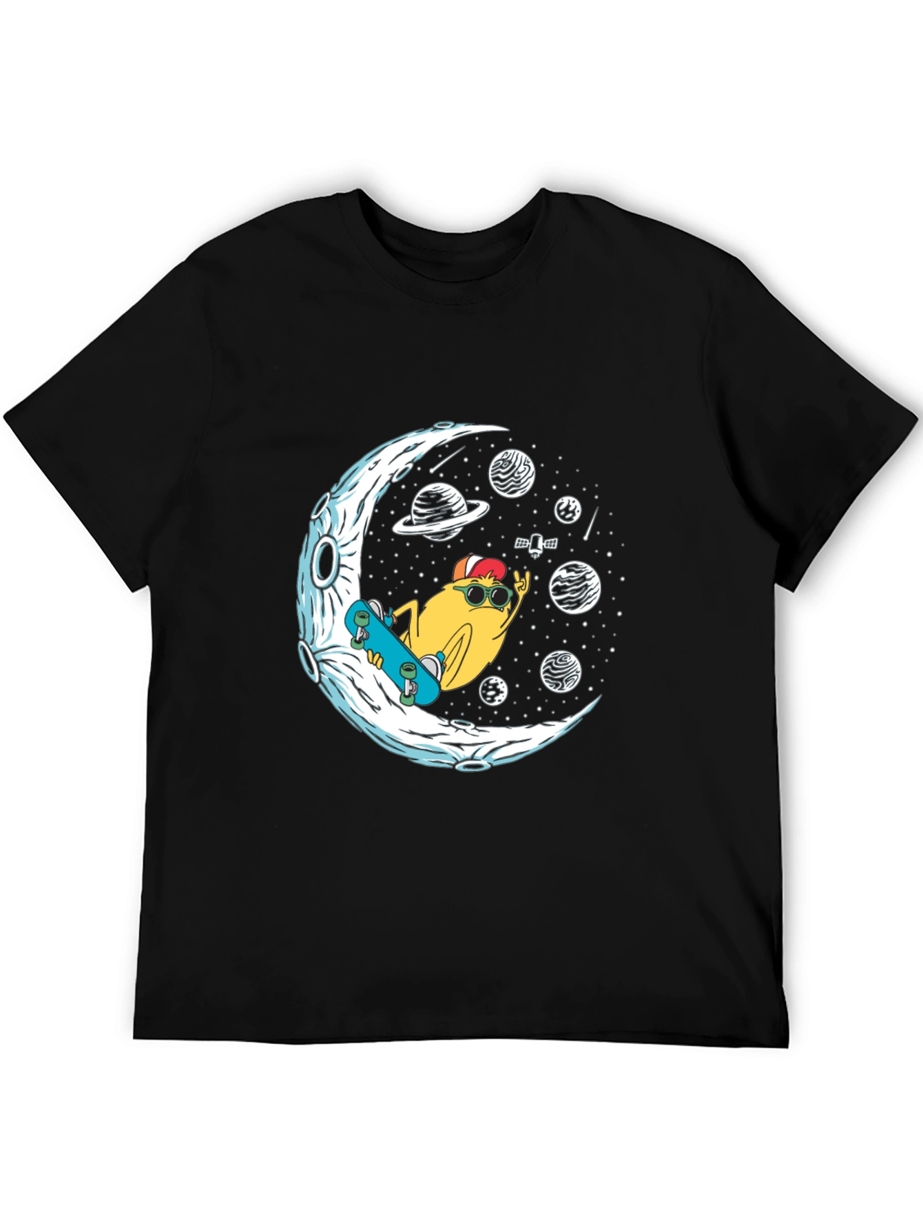 Cool Moon Skater Graphic T-Shirt