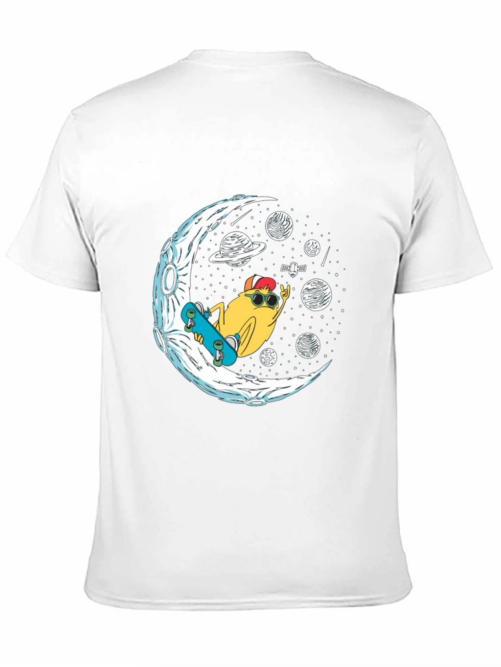 Cool Moon Skater Graphic T-Shirt
