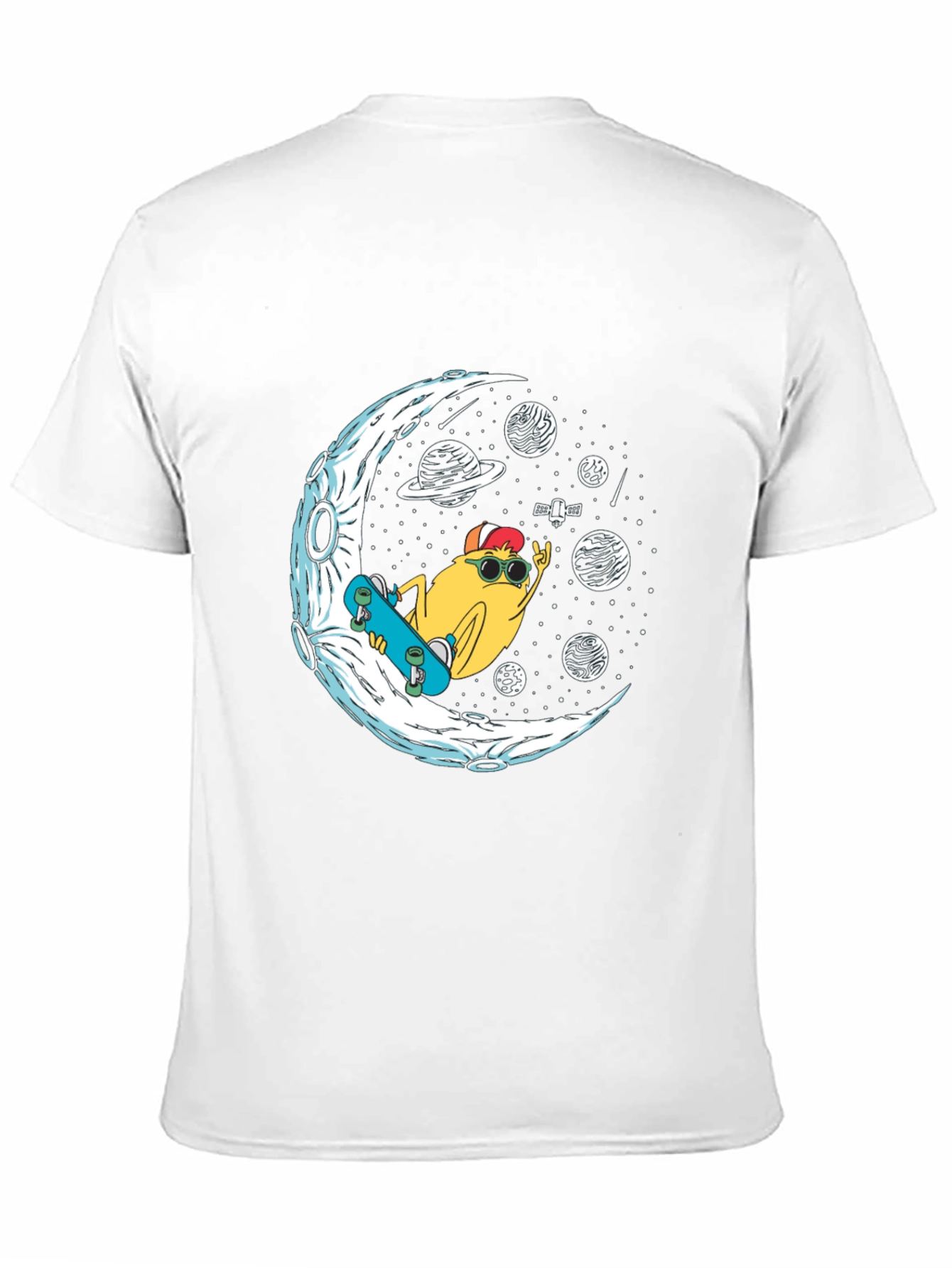 Cool Moon Skater Graphic T-Shirt