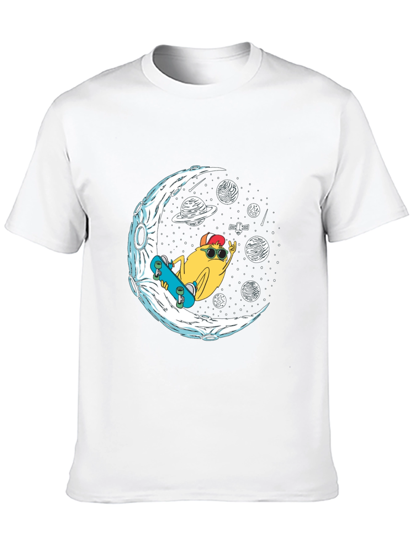Cool Moon Skater Graphic T-Shirt