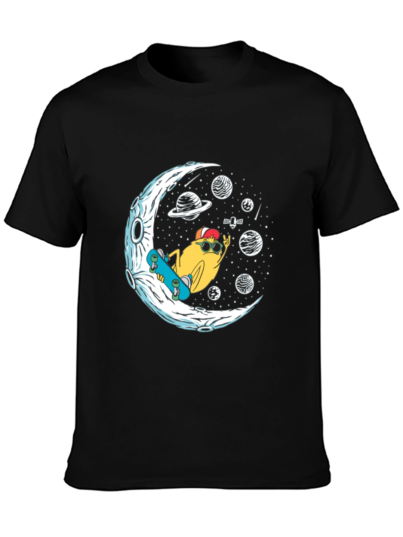 Cool Moon Skater Graphic T-Shirt