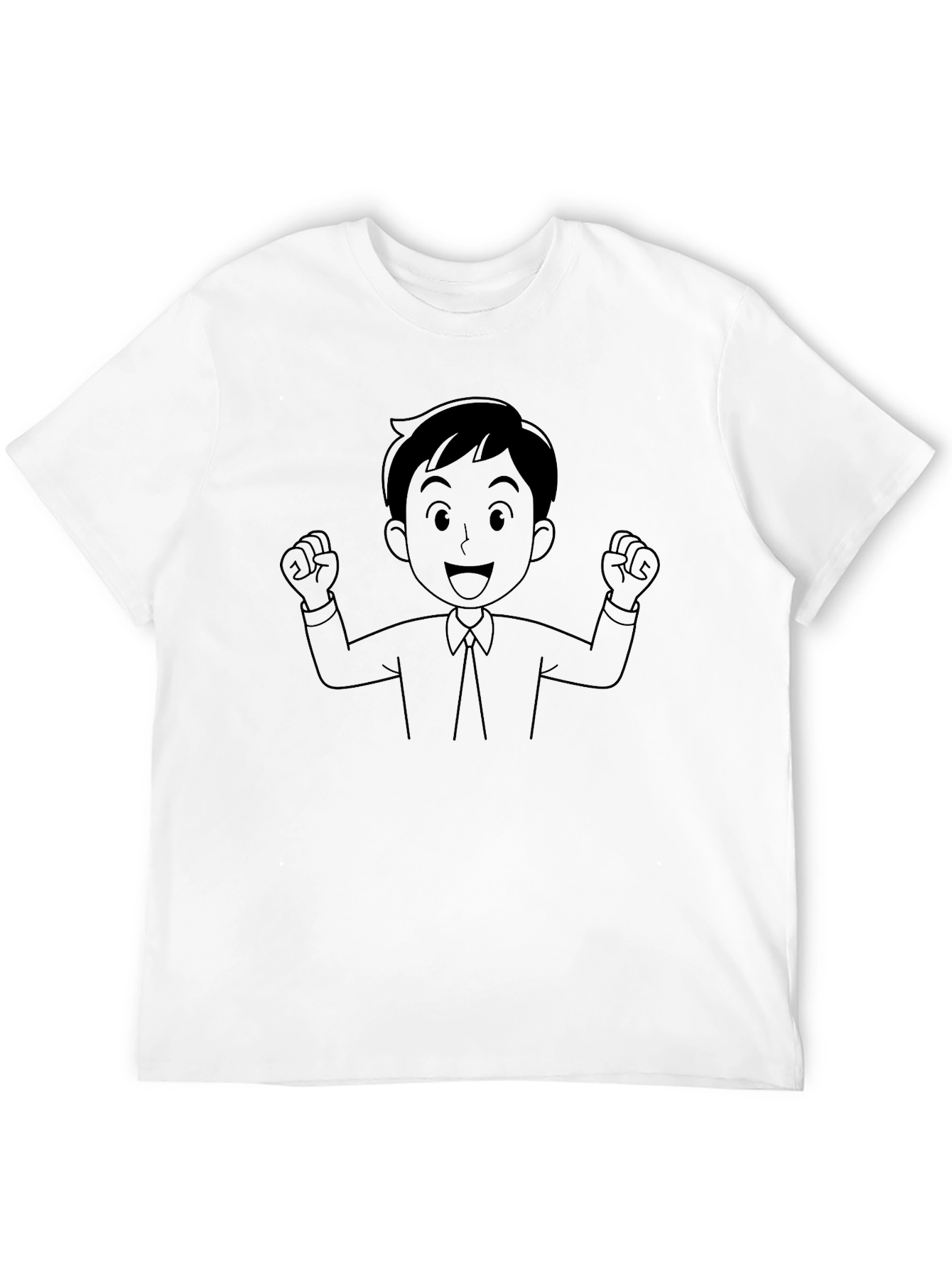 Black T-Shirt with Cartoon Graphic