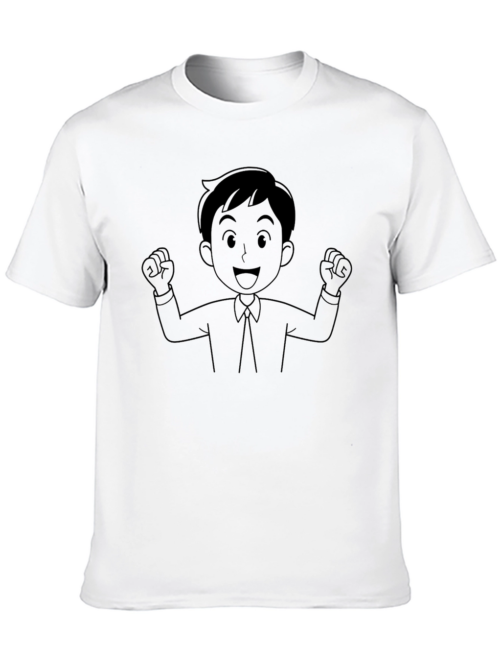 Black T-Shirt with Cartoon Graphic
