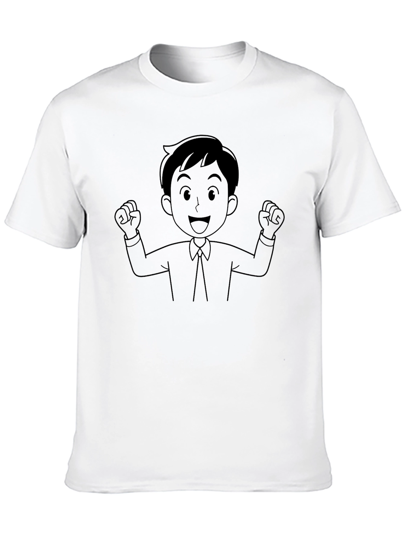 Black T-Shirt with Cartoon Graphic