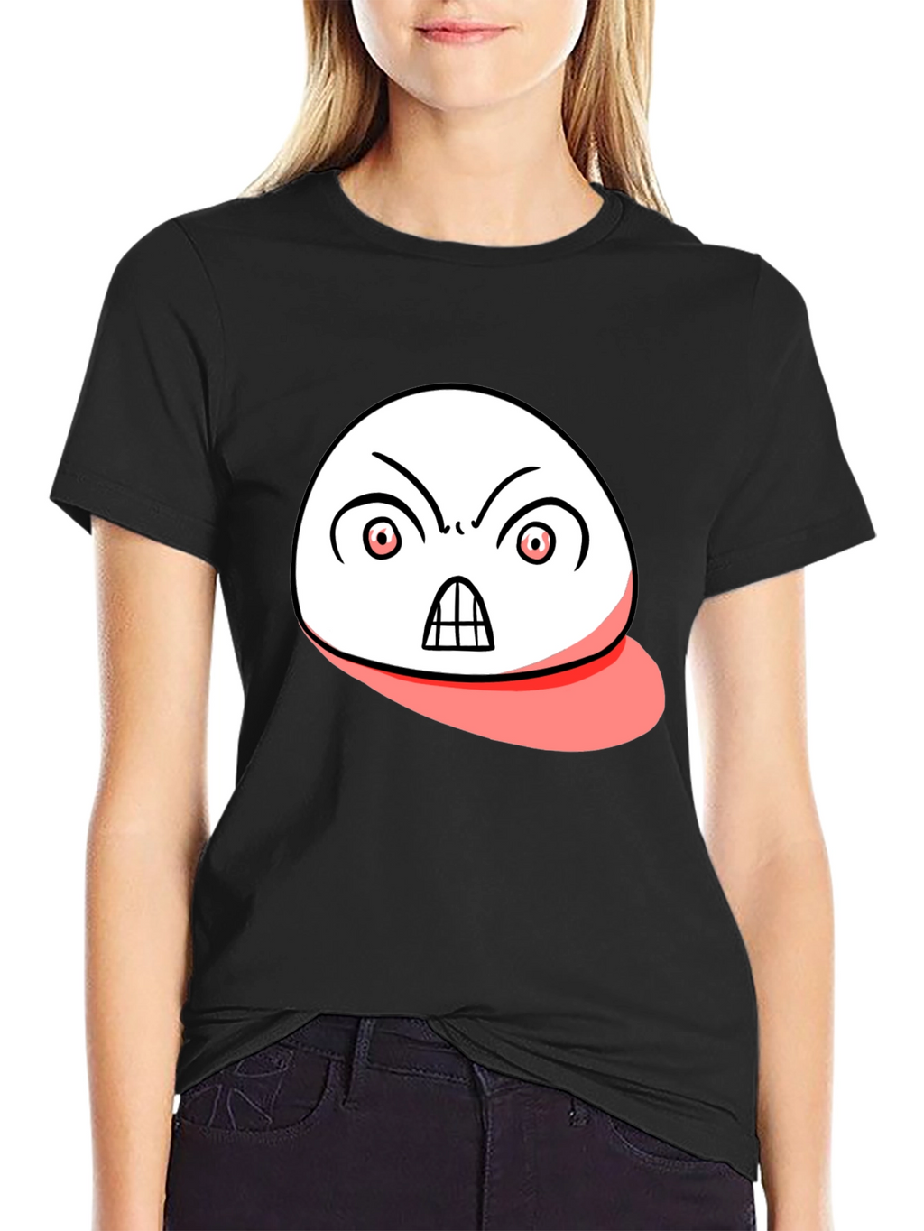 Angry Emoji Graphic Black T-Shirt