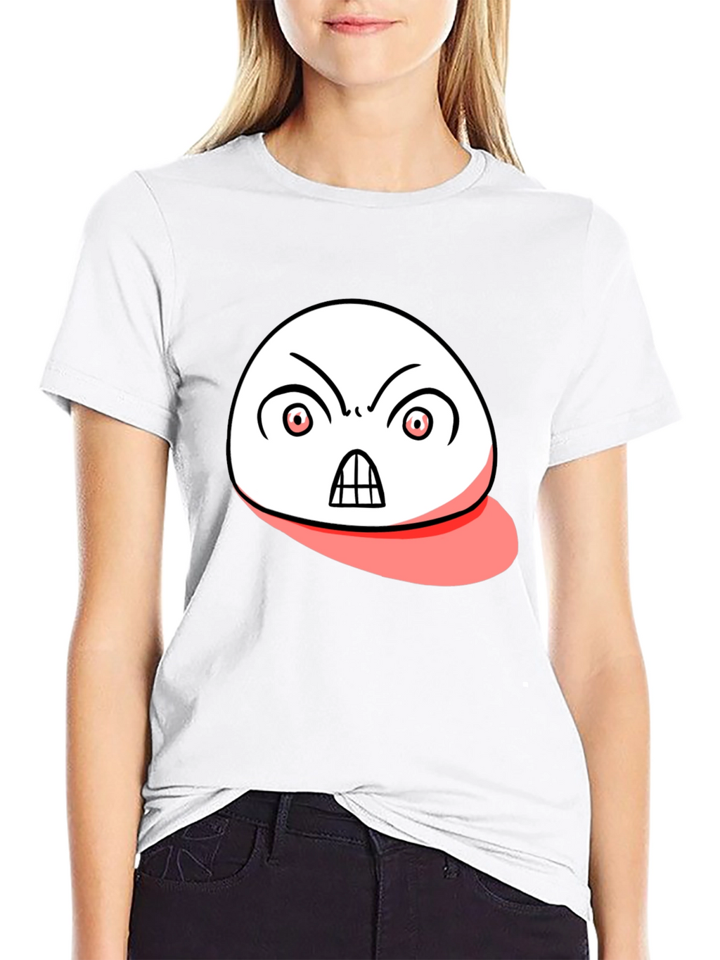 Angry Emoji Graphic Black T-Shirt