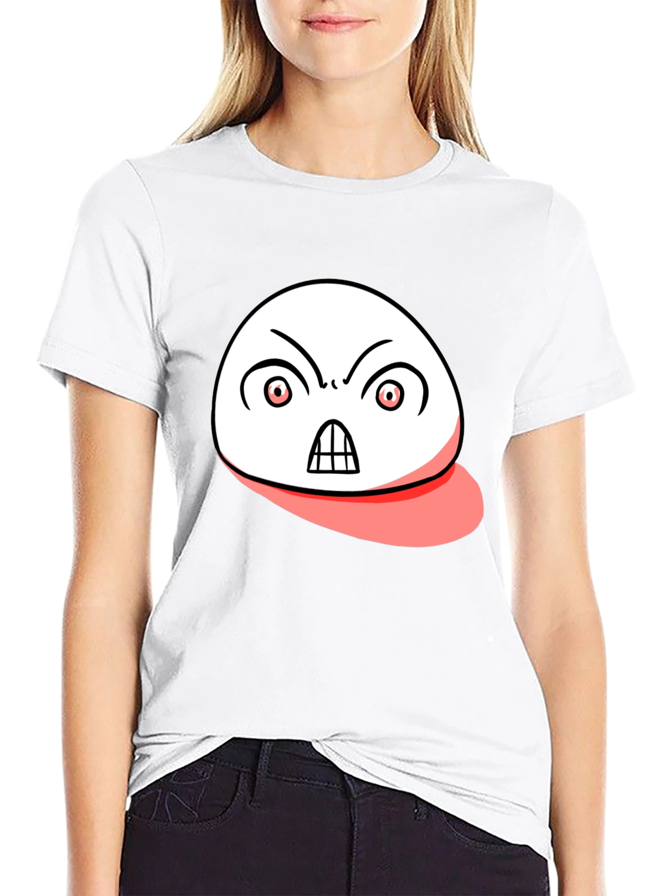 Angry Emoji Graphic Black T-Shirt